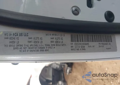 2017 Dodge Challenger Sxt Plus from USA, damaged, VIN 2C3CDZAG1HH536095